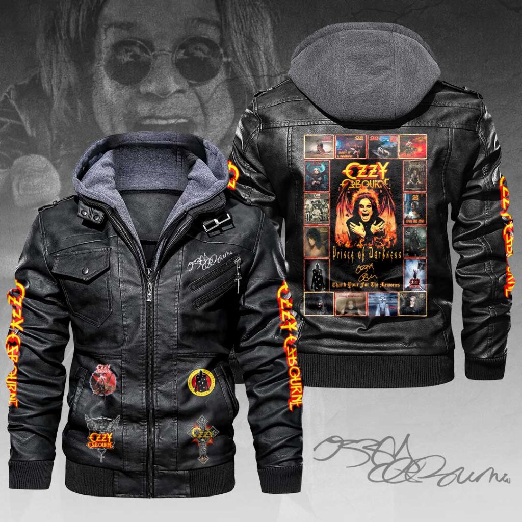 Ozzy Osbourne 2D Leather Hooded Jacket – HOATT15238