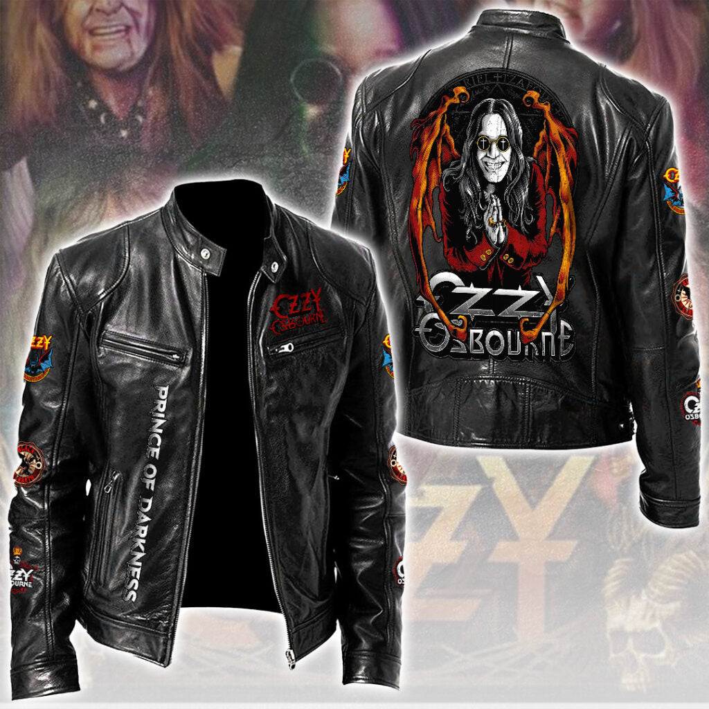 Ozzy Osbourne Motorcycle Leather Jacket – TMTHU2463