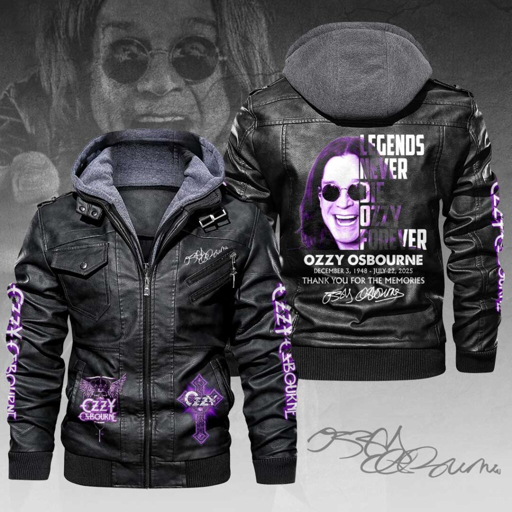 Ozzy Osbourne 2D Leather Hooded Jacket – HOATT14891