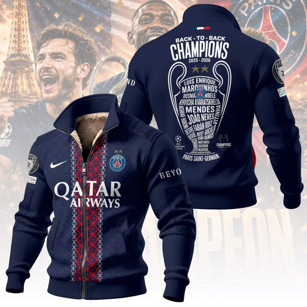 Paris Saint-Germain Champions of Europe 25/26 Thick Knit Fleece Jacket – TANTN23527
