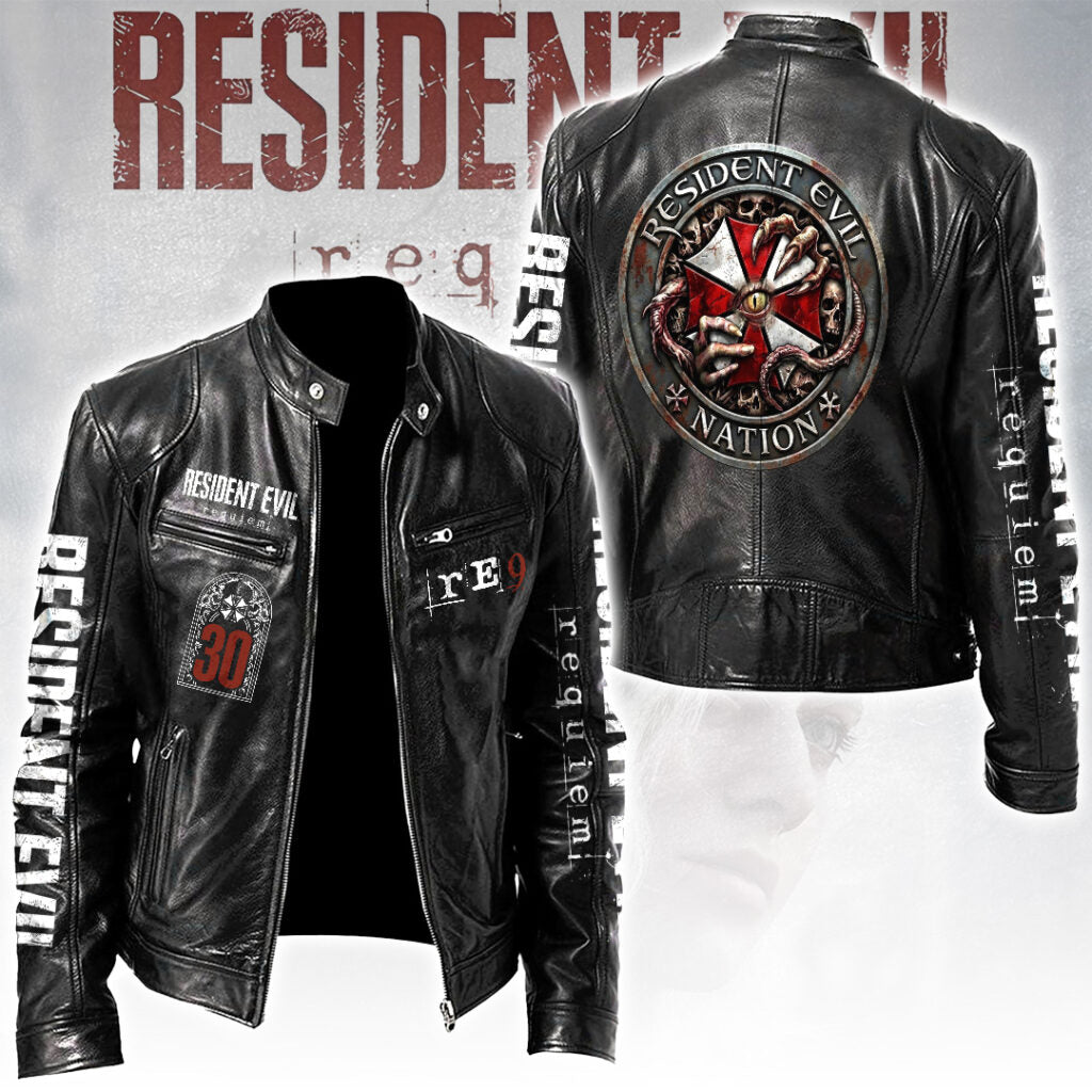 Resident Evil Requiem Motorcycle Leather Jacket – TANTN21942