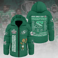 Saskatchewan Roughriders 2025 Grey Cup Champions Thickened Down Hooded Jacket – HOATT14949