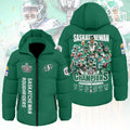 Saskatchewan Roughriders 2025 Grey Cup Champions Thickened Down Hooded Jacket – MAITM13885