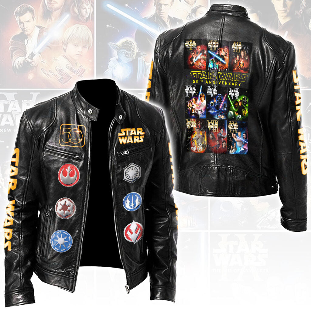 Star Wars 50th Anniversary Motorcycle Leather Jacket – HOATT17139