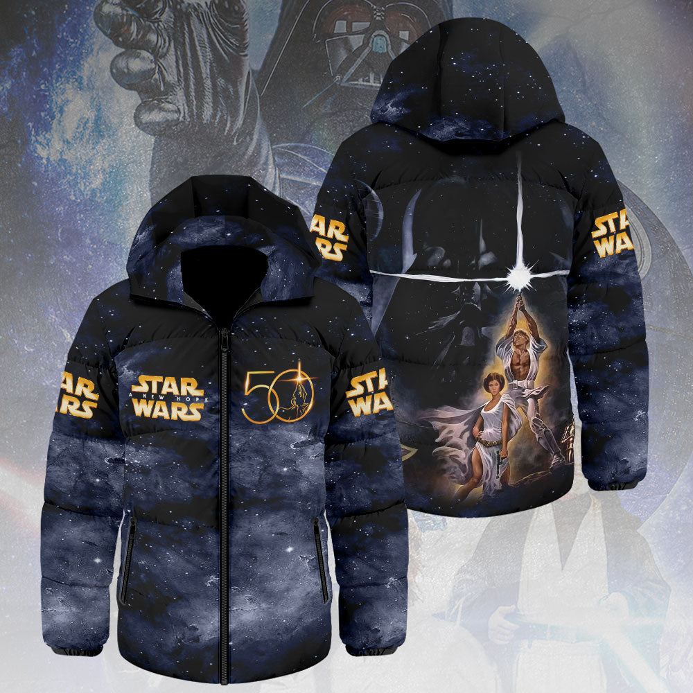 Star Wars 50th Anniversary Thickened Down Hooded Jacket – HOATT13833