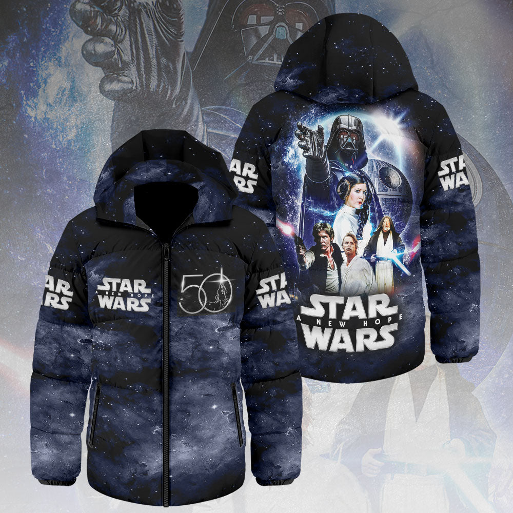 Star Wars 50th Anniversary Thickened Down Hooded Jacket – HOATT13768