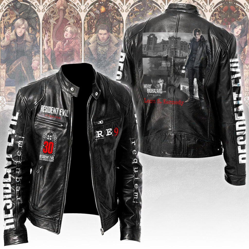 Resident Evil Requiem Motorcycle Leather Jacket – TANTN21755