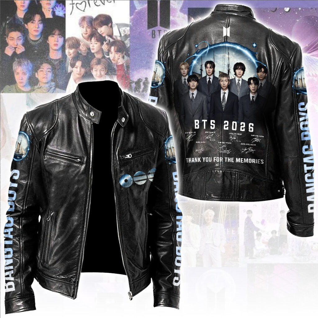 BTS Tour 2026 Motorcycle Leather Jacket – TANTN24517