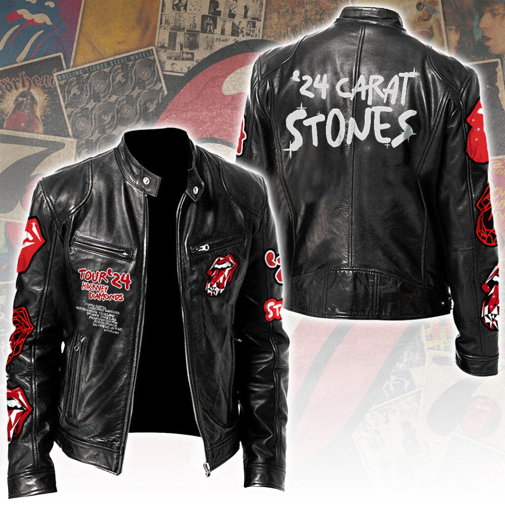The Rolling Stones Motorcycle Leather Jacket – TANTN22785