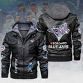 Toronto Blue Jays 2025 American League Champions 2D Leather Hooded Jacket – HOATT14122