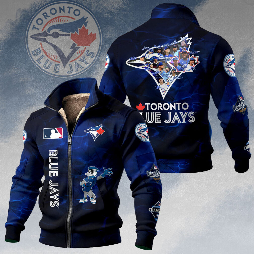 Toronto Blue Jays 2025 American League Champions Thick Knit Fleece Jacket – GNE4691