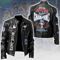 Toronto Blue Jays 2025 American League Champions Motorcycle Leather Jacket – HOATT14692