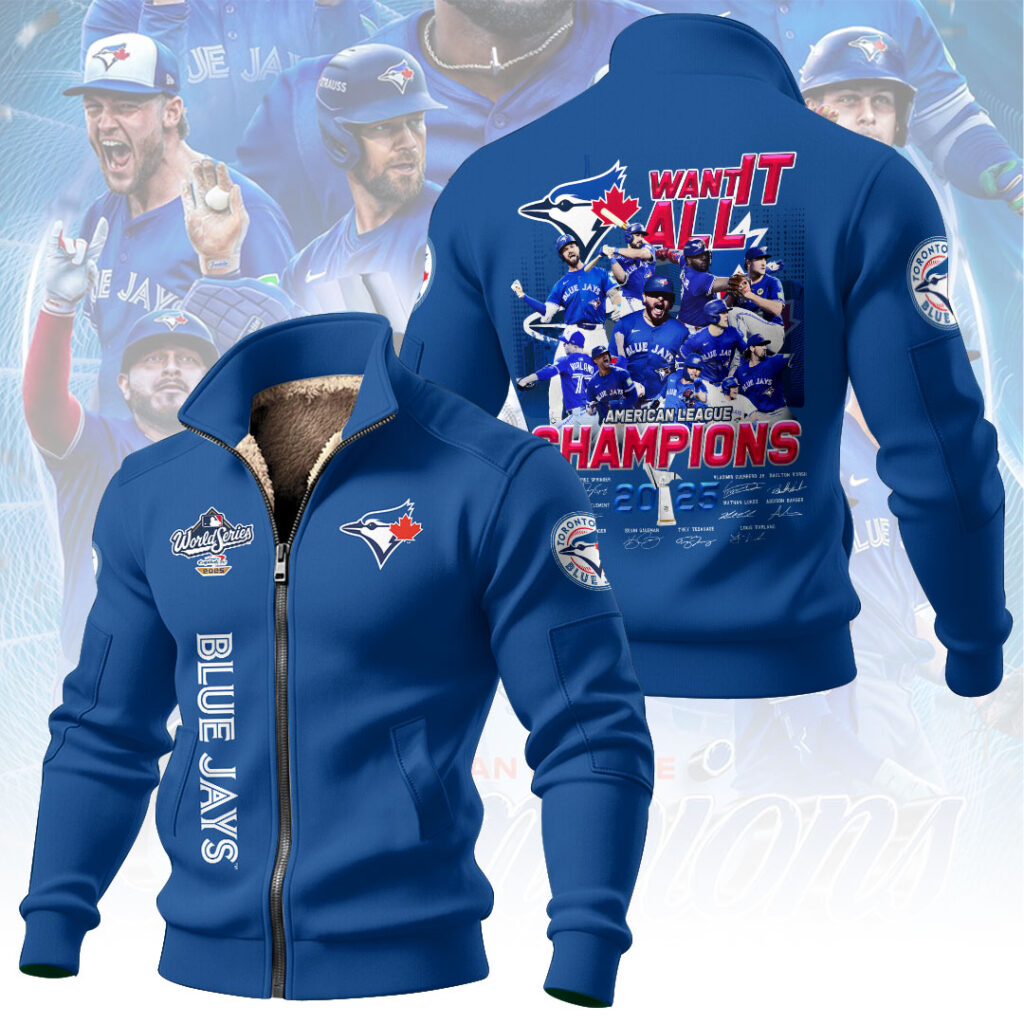 Toronto Blue Jays 2025 American League Champions Thick Knit Fleece Jacket – MAITM13906