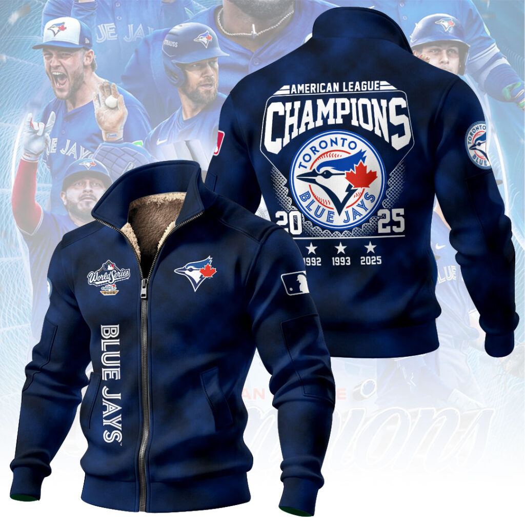 Toronto Blue Jays 2025 American League Champions Thick Knit Fleece Jacket – MAITM13907