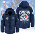 Toronto Blue Jays 2025 American League Champions Thickened Down Hooded Jacket – MAITM13890