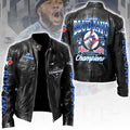 Toronto Blue Jays WinCraft 2025 American League Champions Motorcycle Leather Jacket – TANTN18762