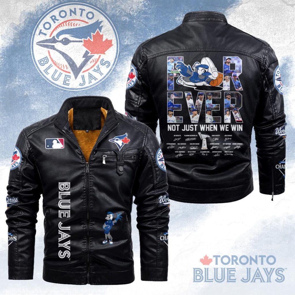 Toronto Blue Jays 2025 American League Champions 2D Leather Yellow Fleece Jacket – HOATT14582