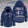 Toronto Blue Jays 2025 American League Champions Thickened Down Hooded Jacket – TMTHU2355