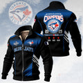 Toronto Blue Jays 2025 American League Champions Thick Knit Fleece Jacket – HOATT14908