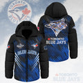 Toronto Blue Jays 2025 American League Champions Thickened Down Hooded Jacket – HOATT14787