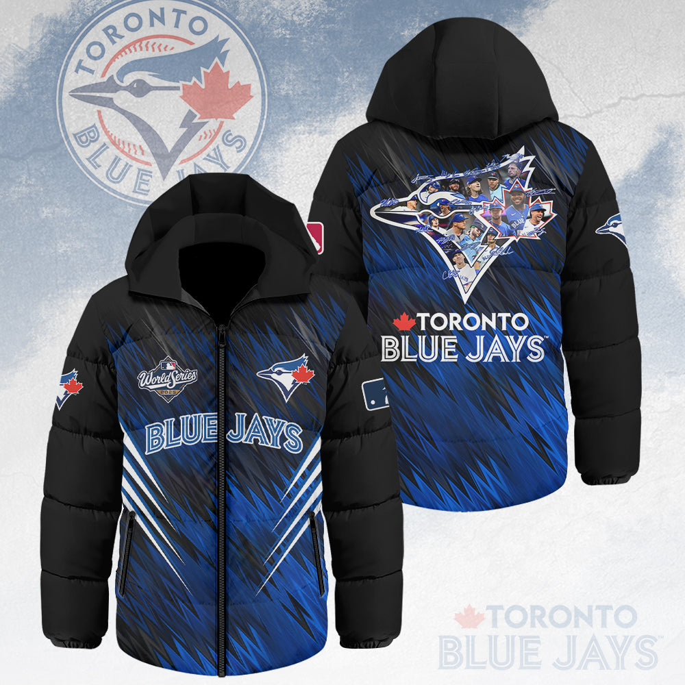 Toronto Blue Jays 2025 American League Champions Thickened Down Hooded Jacket – HOATT14787